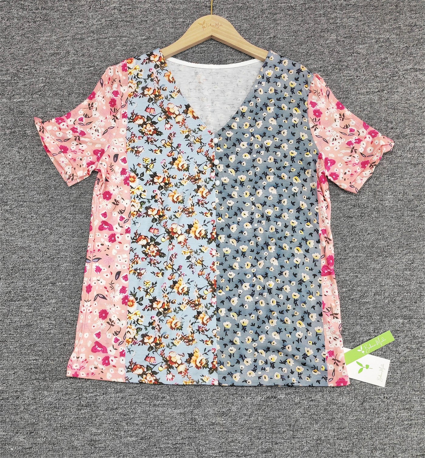 FallStil® - Kurzärmeliges Retro-Top mit Druck