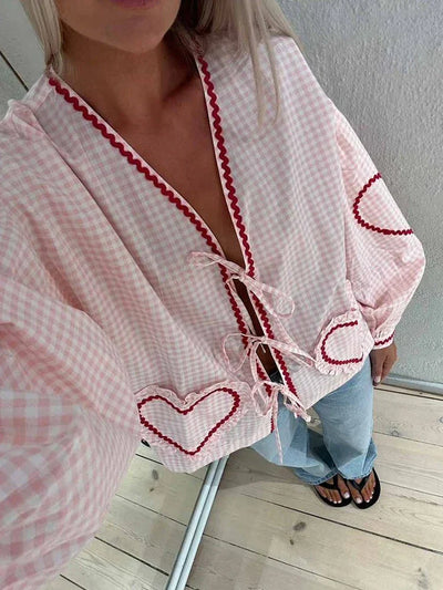 Mocarra |  Schicke Sweetheart-Bluse