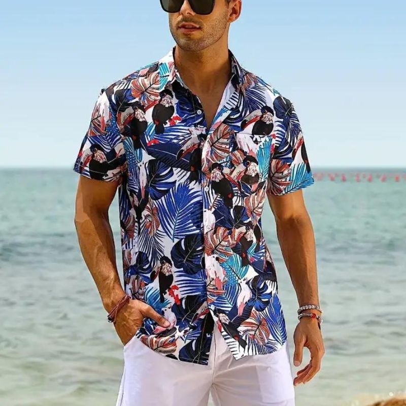 Houston - Stylisches Herren kurzarm Hemd im Cancun Stil