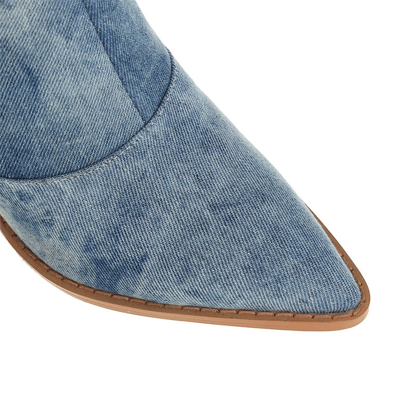 Saylor - Denim Cowboy Stiefel