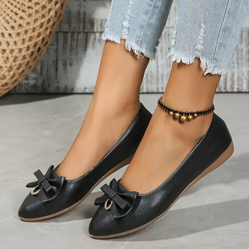 Sellie - Bequeme, elegante Slip-On Loafers mit Schleife (Letzter Tag Rabatt)