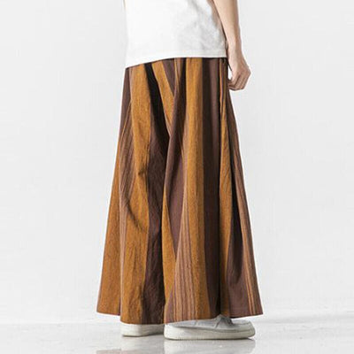 ROBBIE - Gestreifte Wide-Leg-Hose